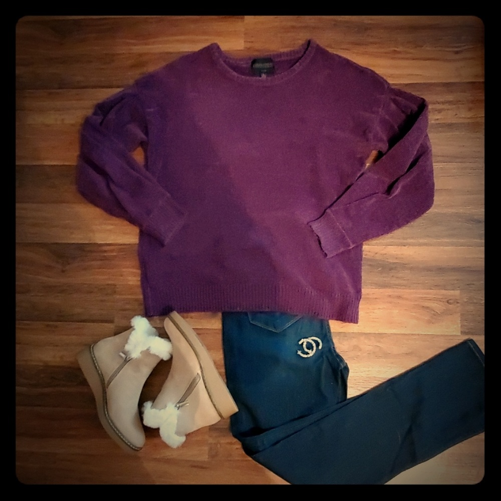 Eggplant Chenille Sweater